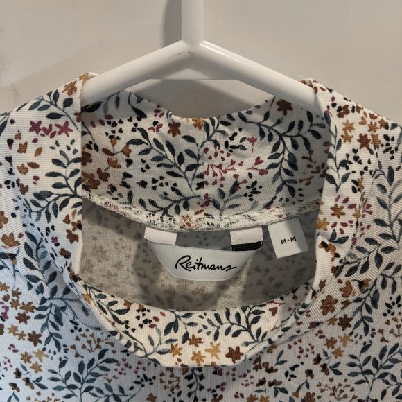 ❗LAST CHANCE❗Reitmans Floral Mock Neckline Tank Top - Picture 2 of 3